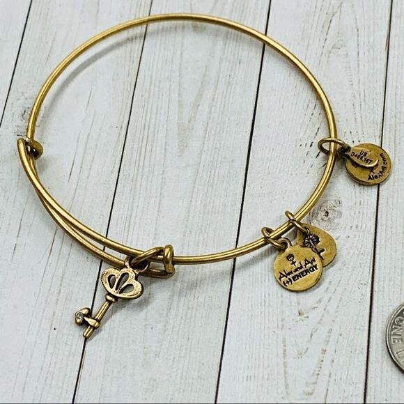 Alex and Ani Crystal Key Bracelet - Picture 1 of 3